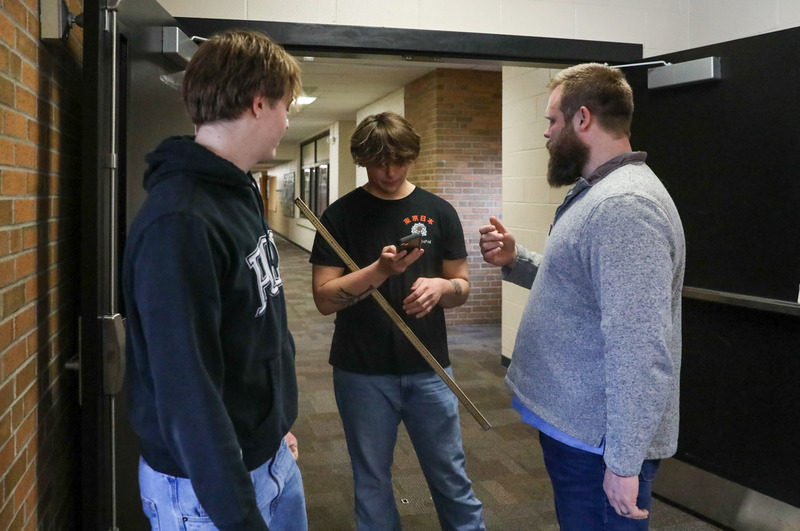 students in physics class