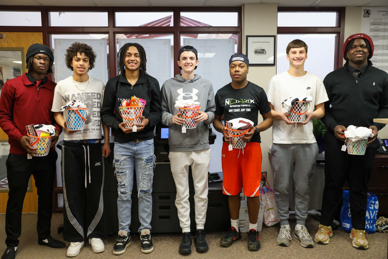 basketball players with their gifts