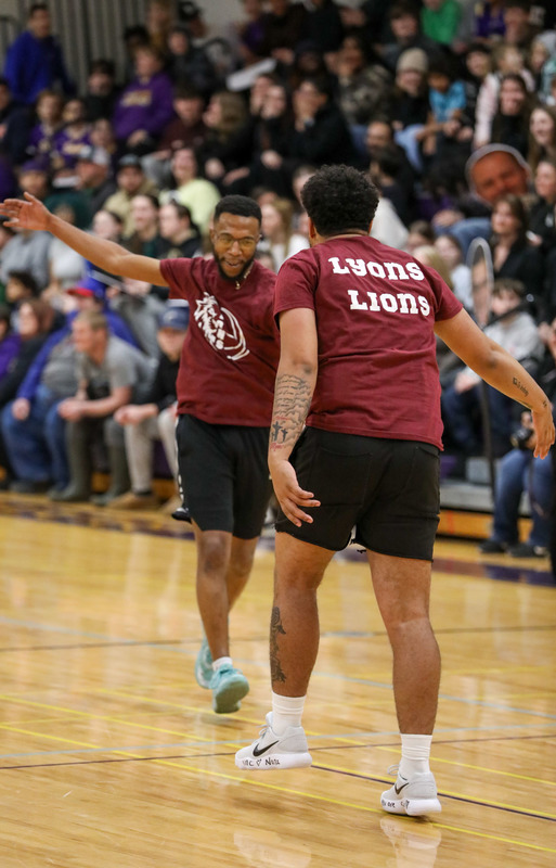 celebrating basketball