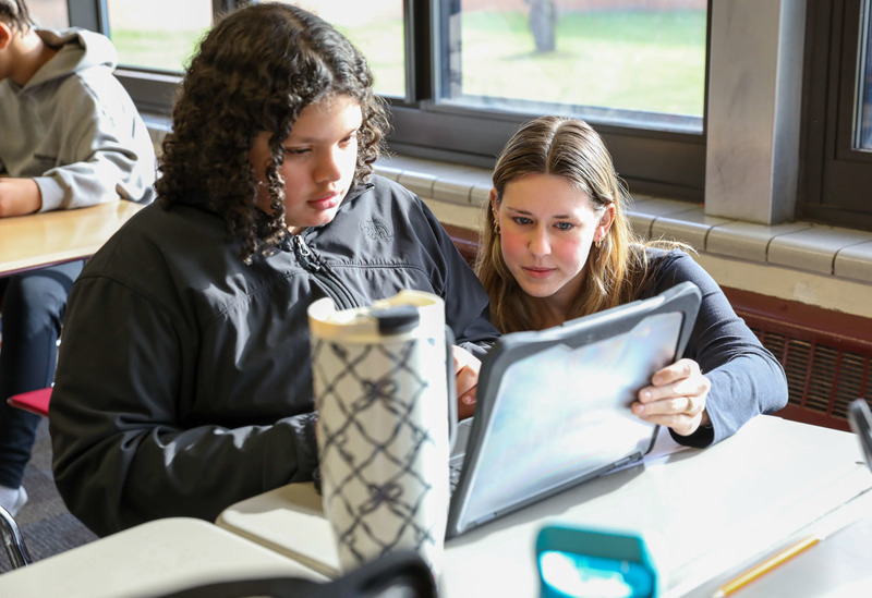 7th grader in english class