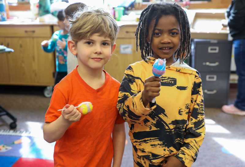 egg maracas in music class