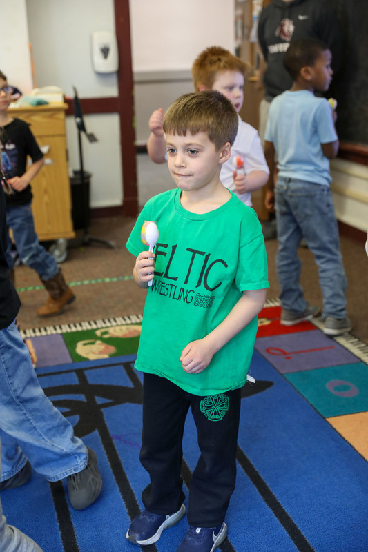 egg maracas in music class