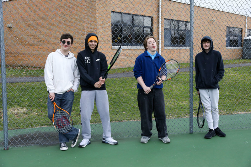 Boys tennis practice