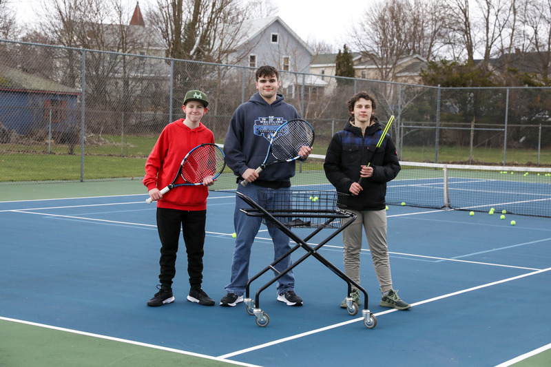 Boys tennis practice