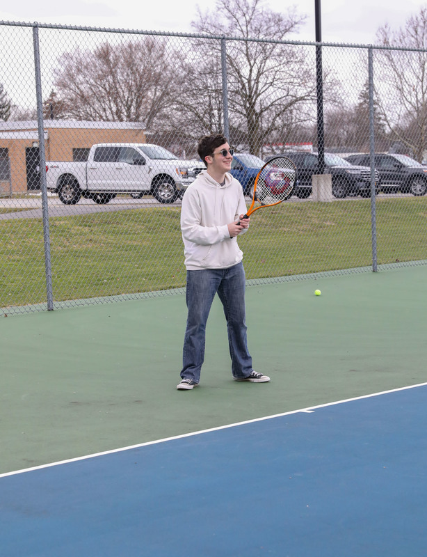 Boys tennis practice