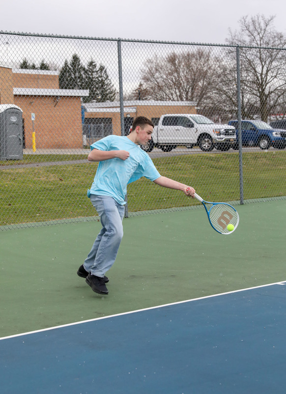 Boys tennis practice