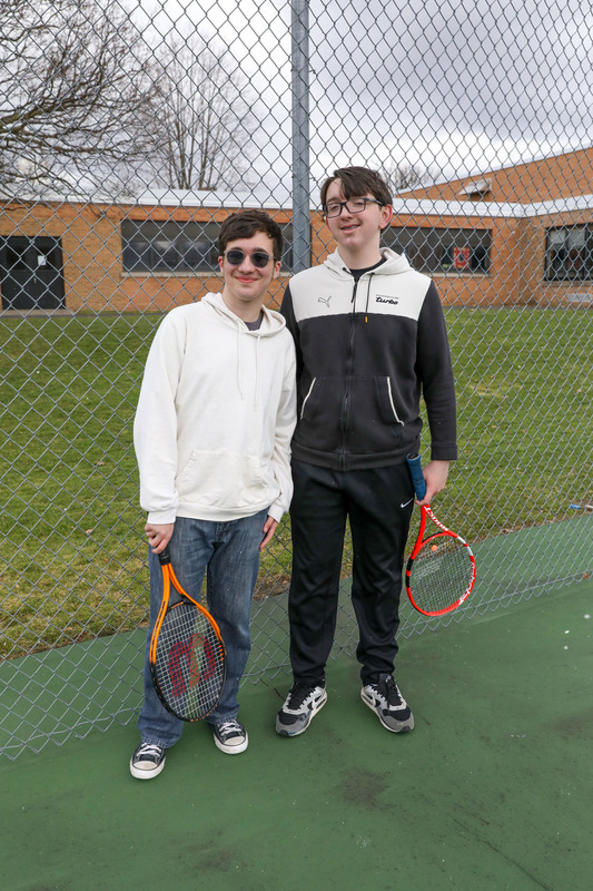 Boys tennis practice