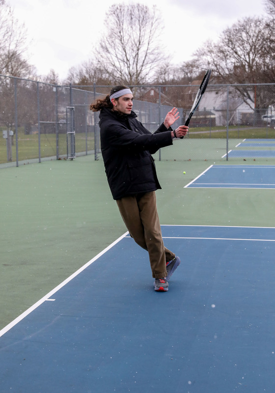Boys tennis practice