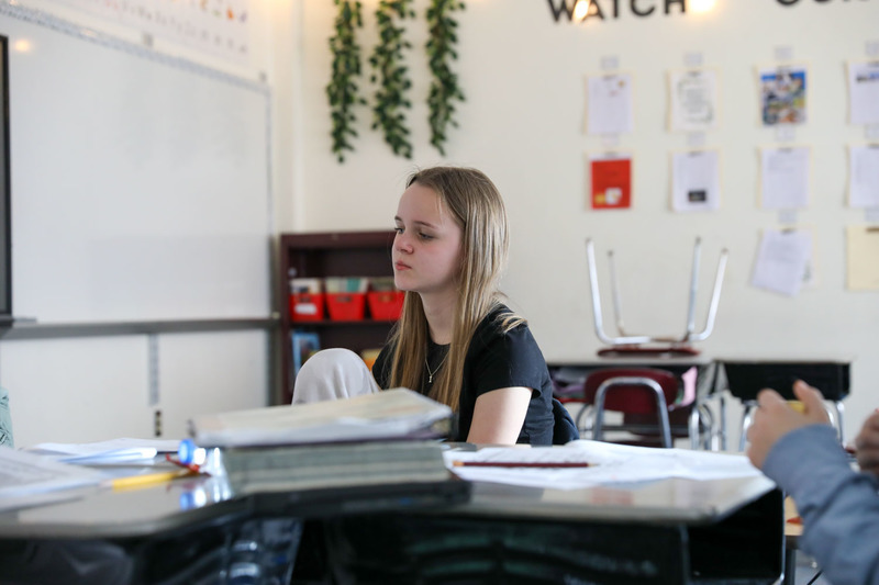 Ms. Johnson and students in science class