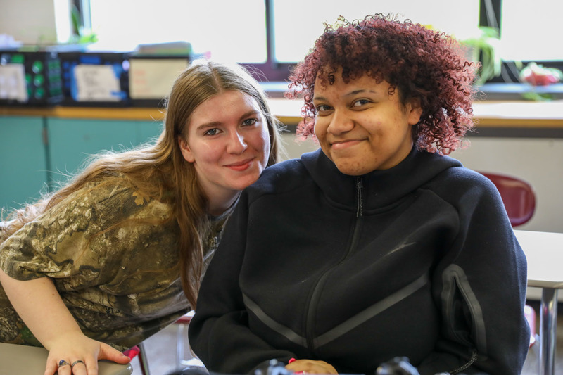 students posing