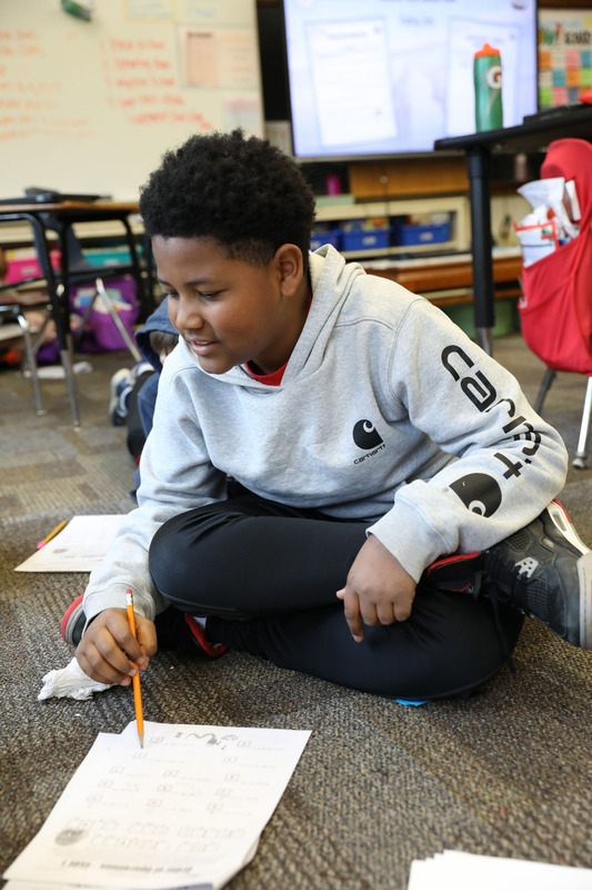 student working