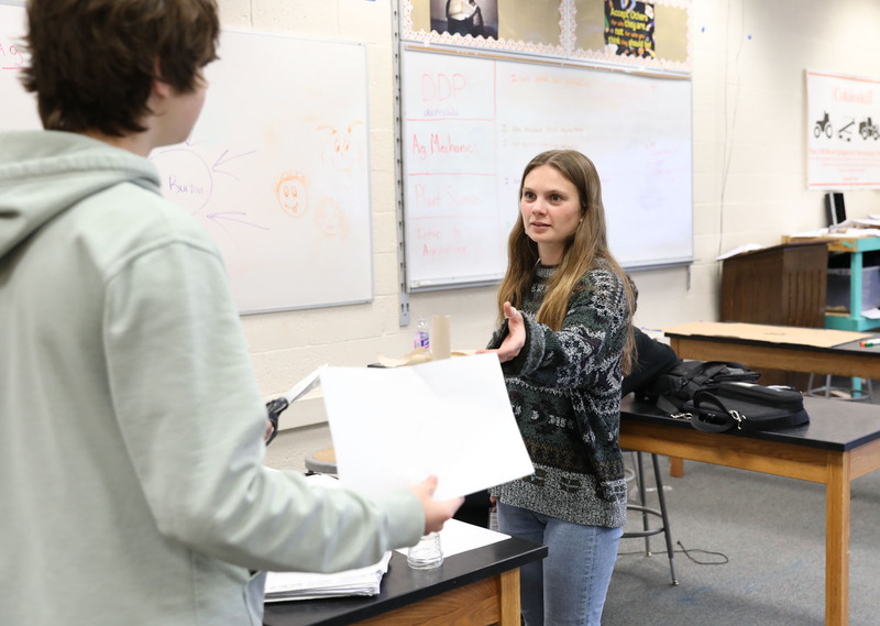 ms. burton with student