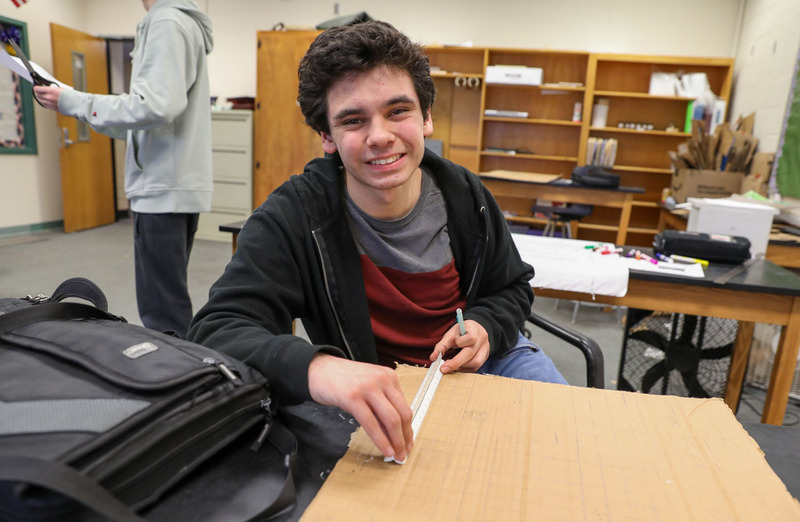 ag class student working