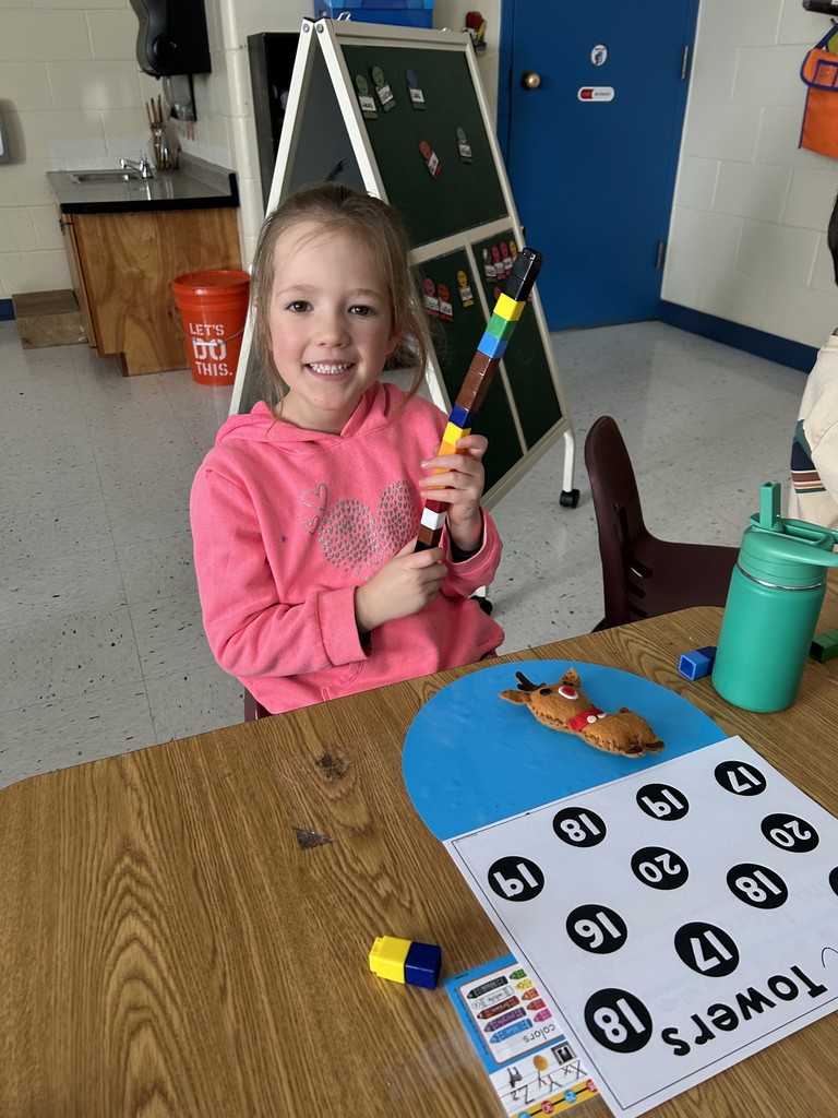 Students are constructing towers to explore numbers and strengthen their math skills