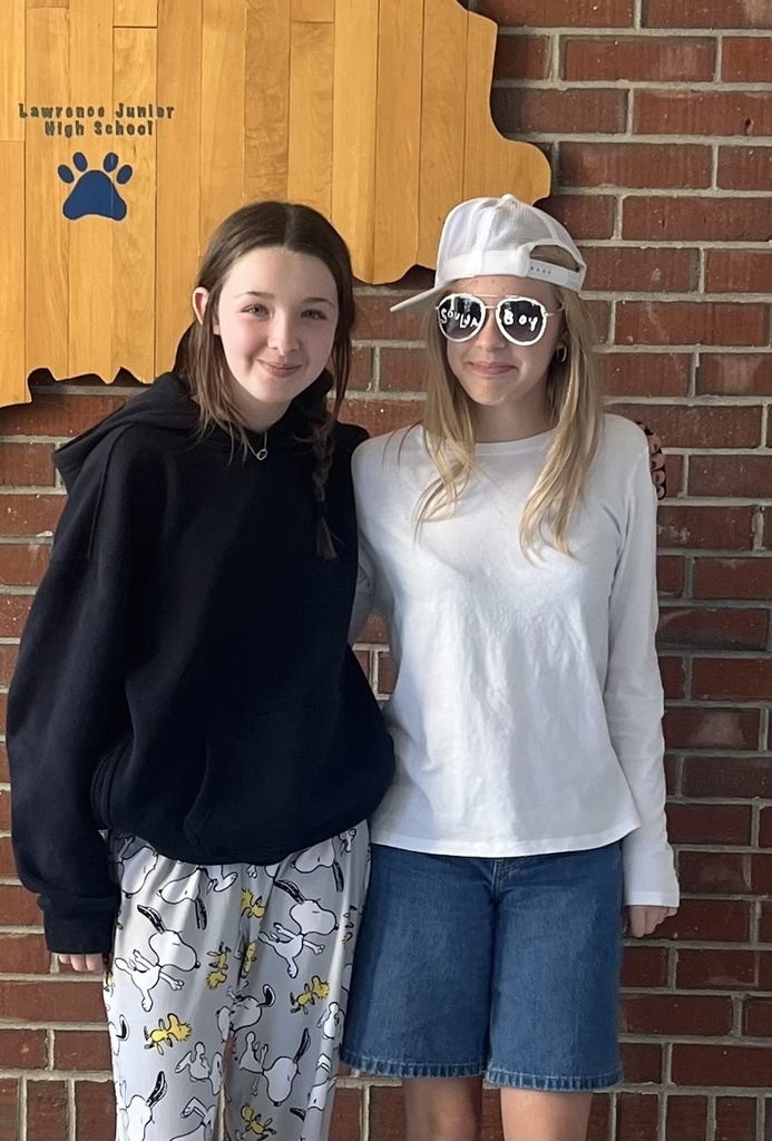 Students posing for pictures while celebrating spirit week