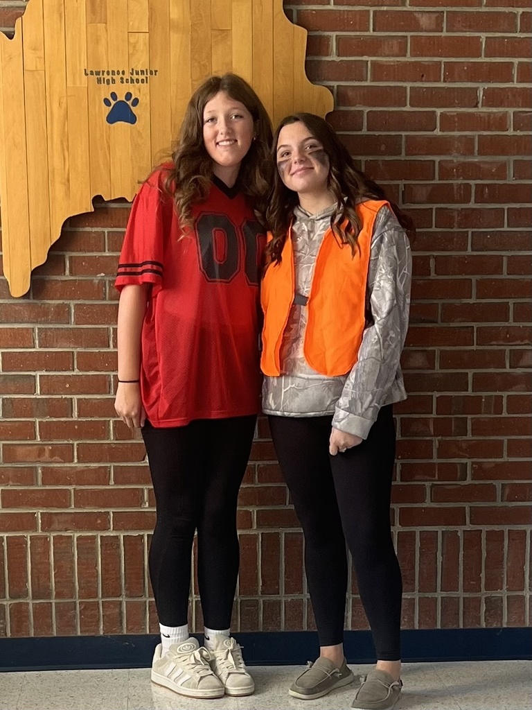 Students posing for pictures while celebrating spirit week