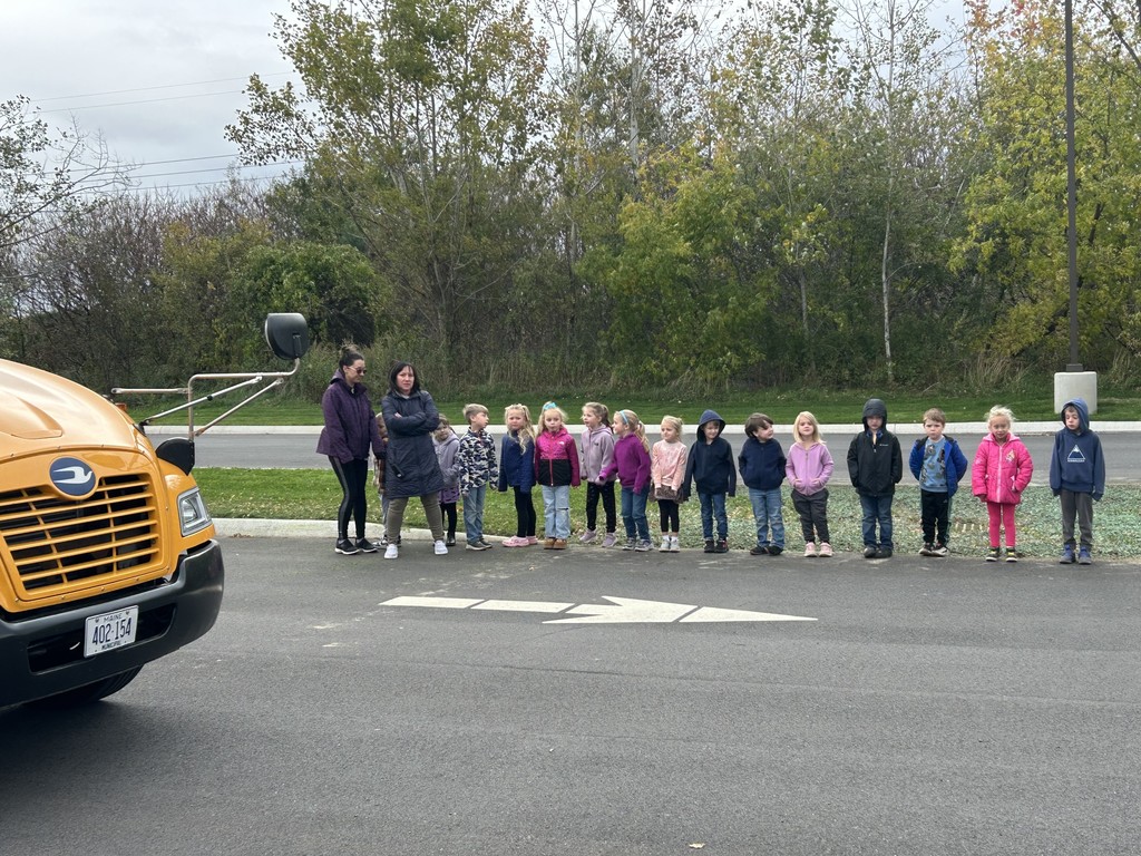 Pictures of students getting on the bus.