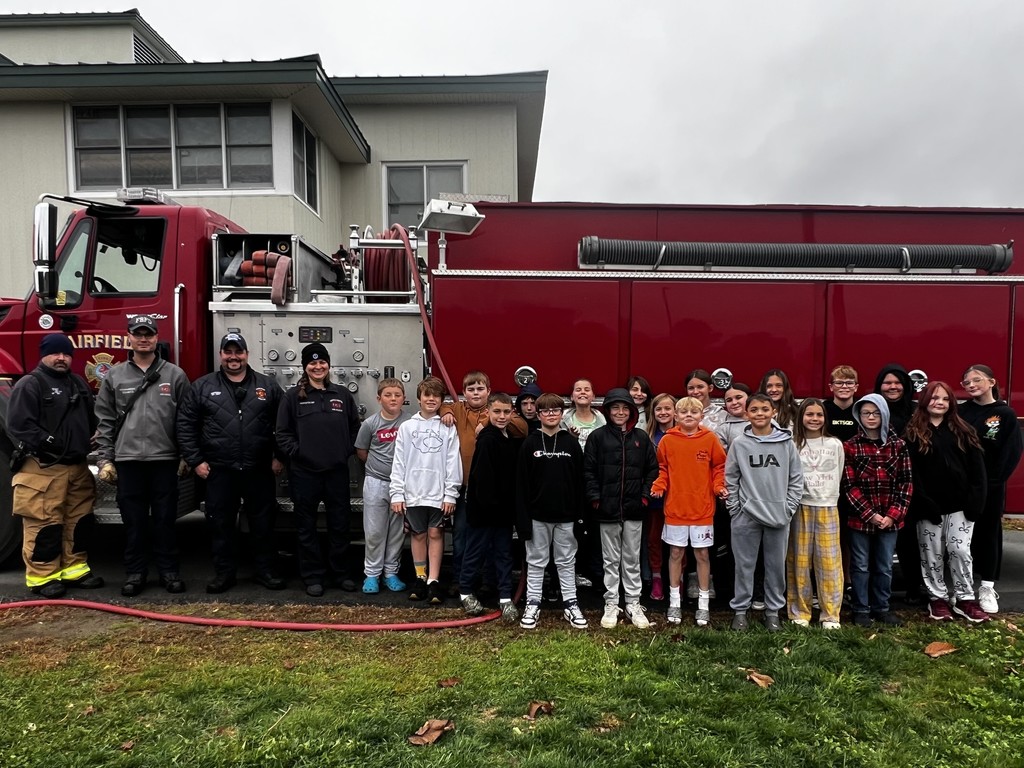 students participating in fire safety class