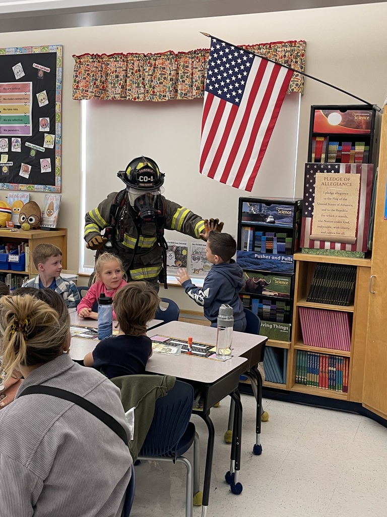 students participating in fire safety class