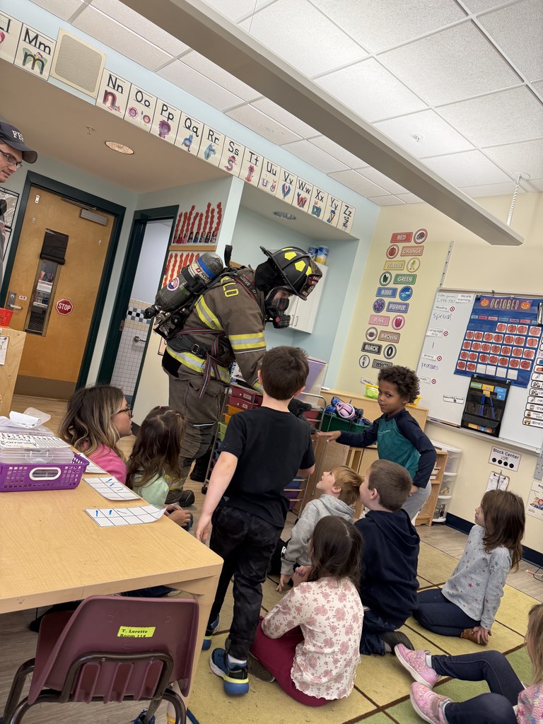 students participating in fire safety class