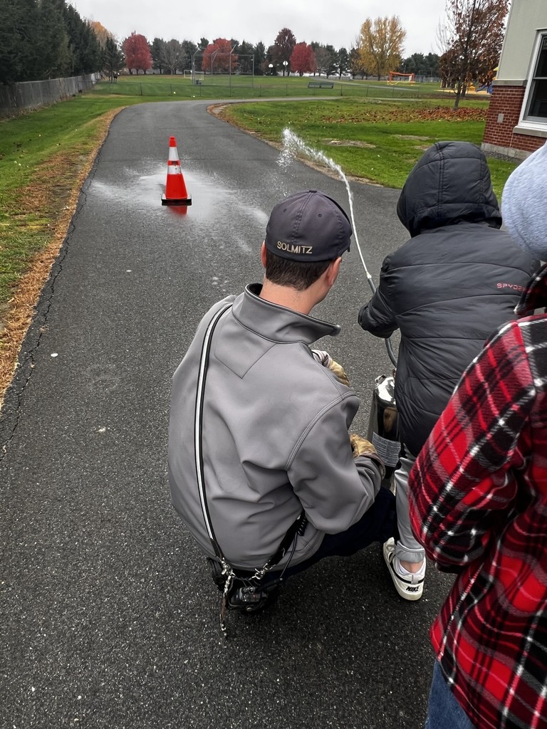 students participating in fire safety class