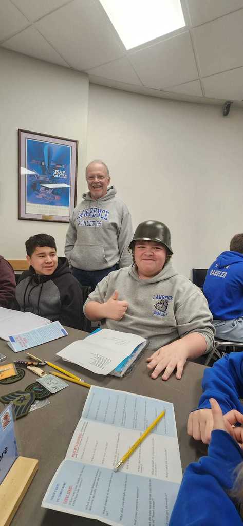 pictures of students interviewing and meeting veterans.