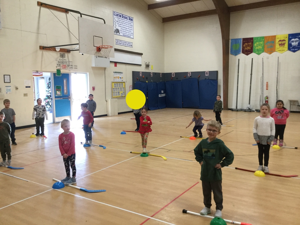 students learning about hockey in Physical Education class!