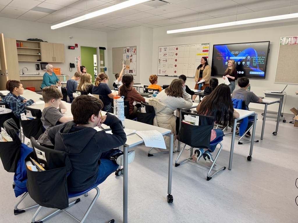 Six college students - including several Lawrence graduates - spent a recent afternoon talking with our fifth graders and answering questions about college.