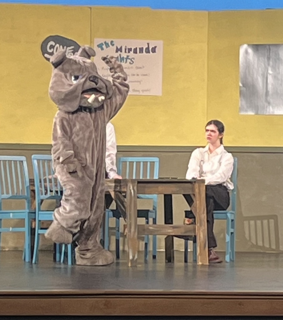 pictures of students performing skits.