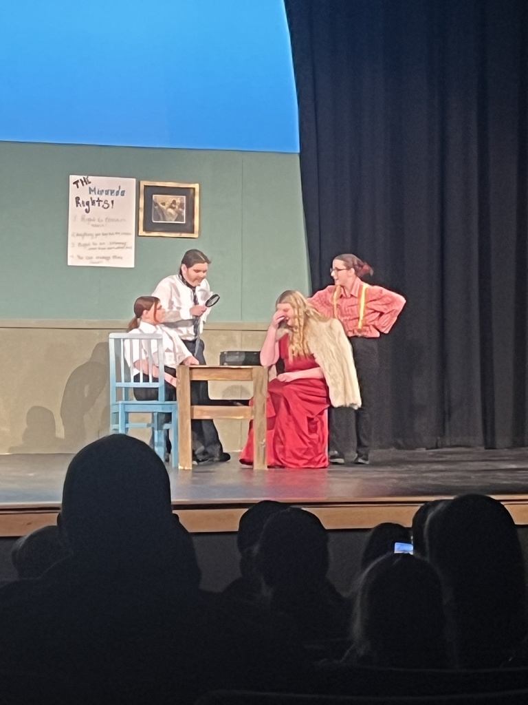 pictures of students performing skits.