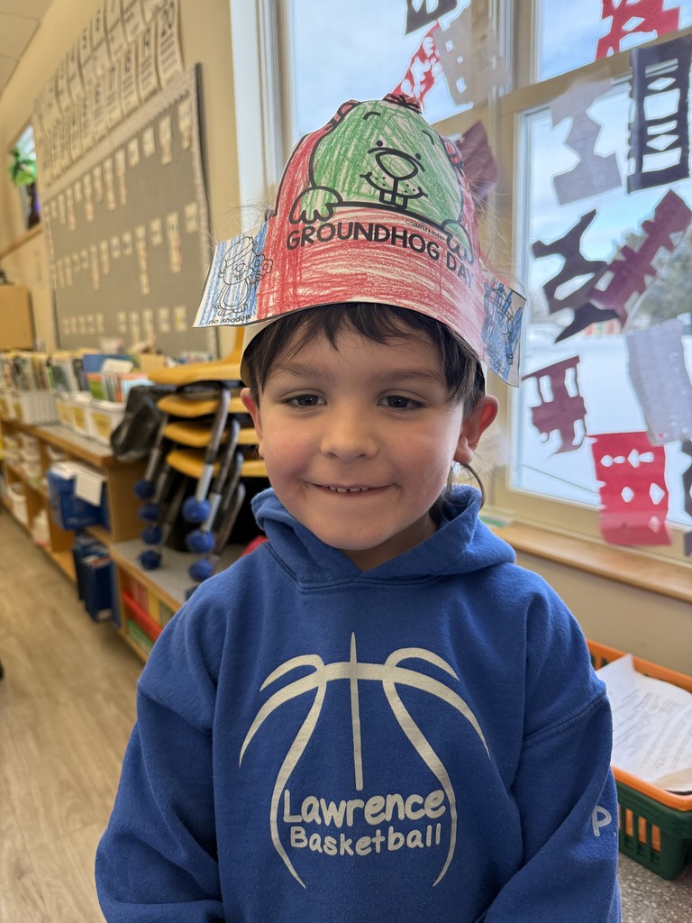 Students working on groundhog day projects. 