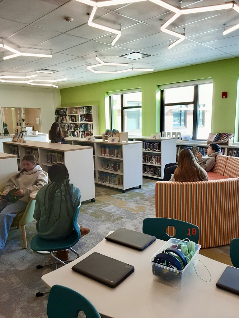 Students working on assignments in STEM class.