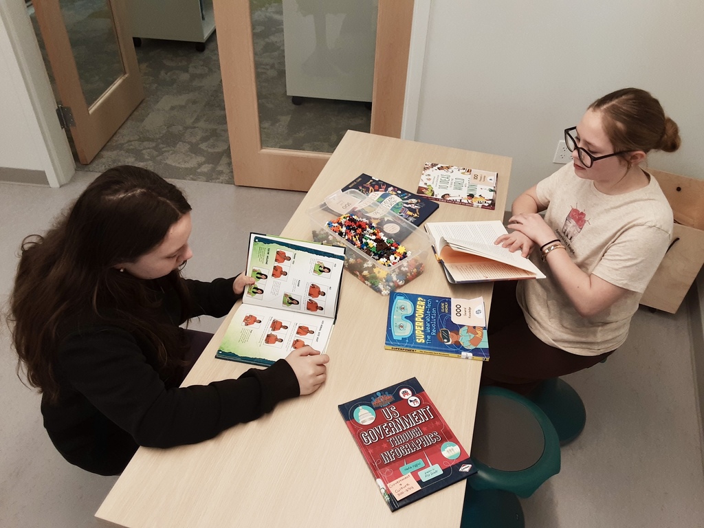 Students working on assignments in STEM class.
