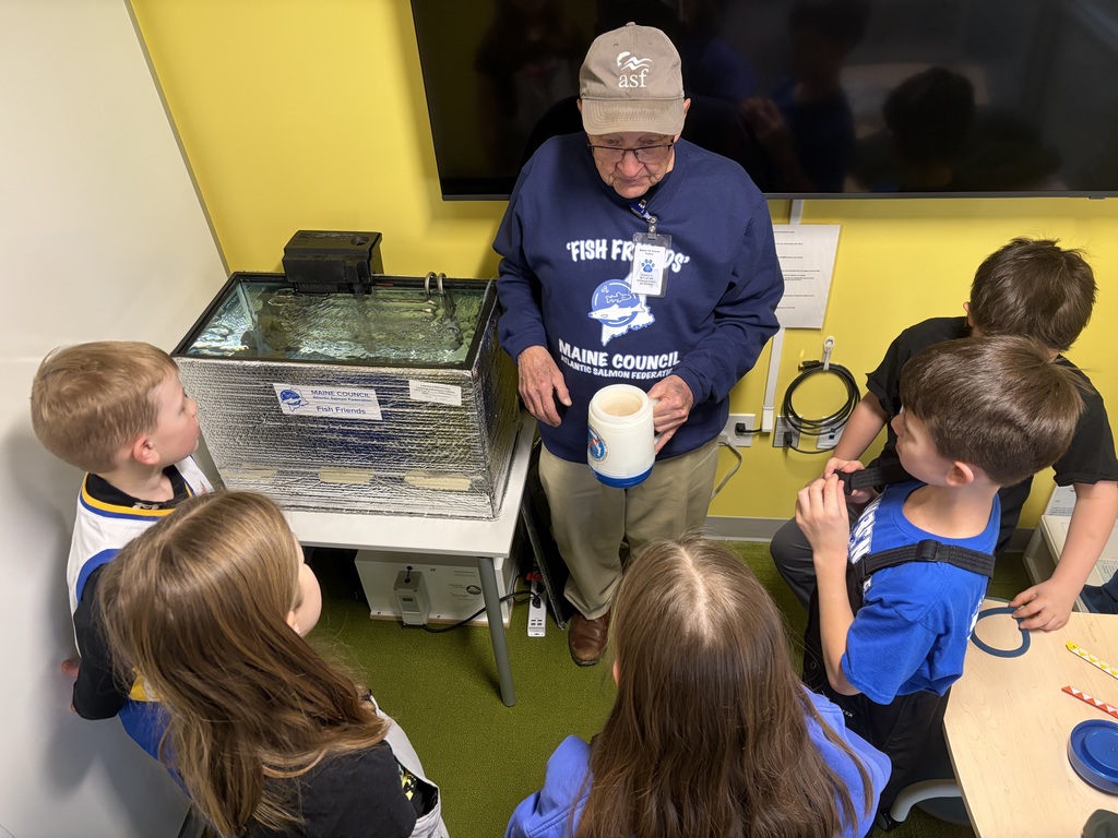 Lawrence Elementary's 4th Grade Explorers Club  during a salmon egg activity.