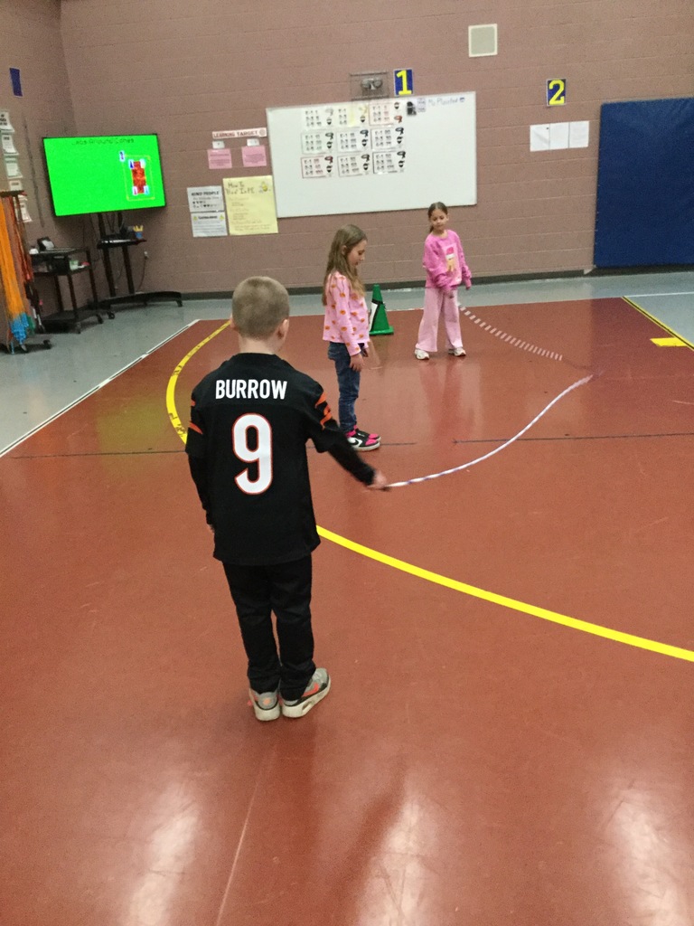 students trying to complete their ninja training.