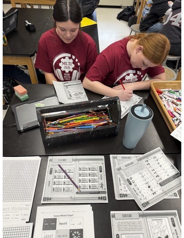 Junior High school  students participating in the Annual MLTI Maine Winter Classic