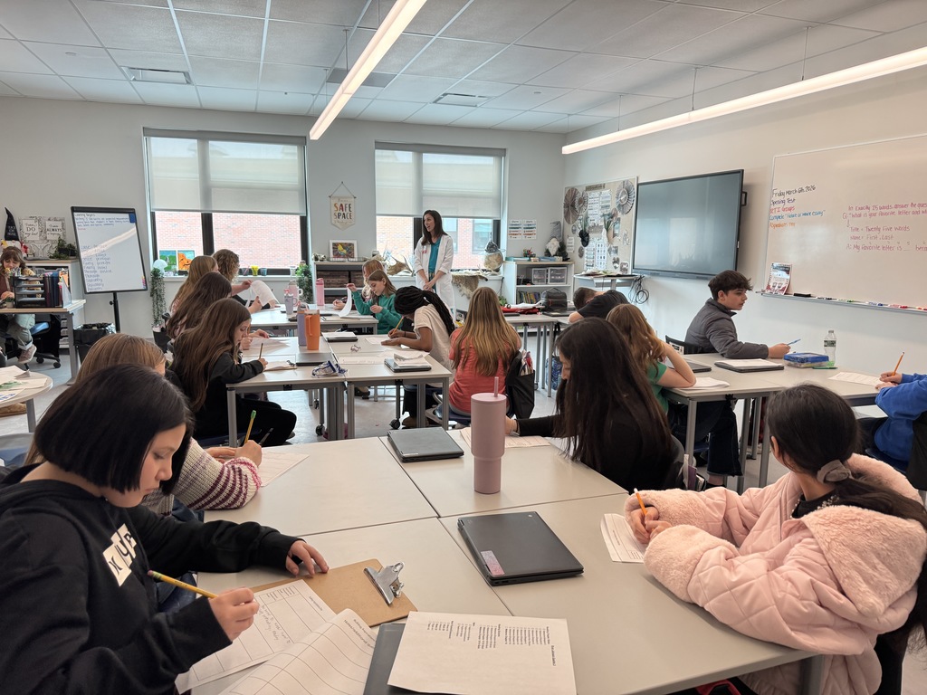 Pictures of student in breakout sessions.