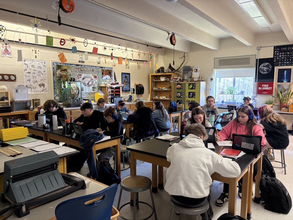 students doing their work.