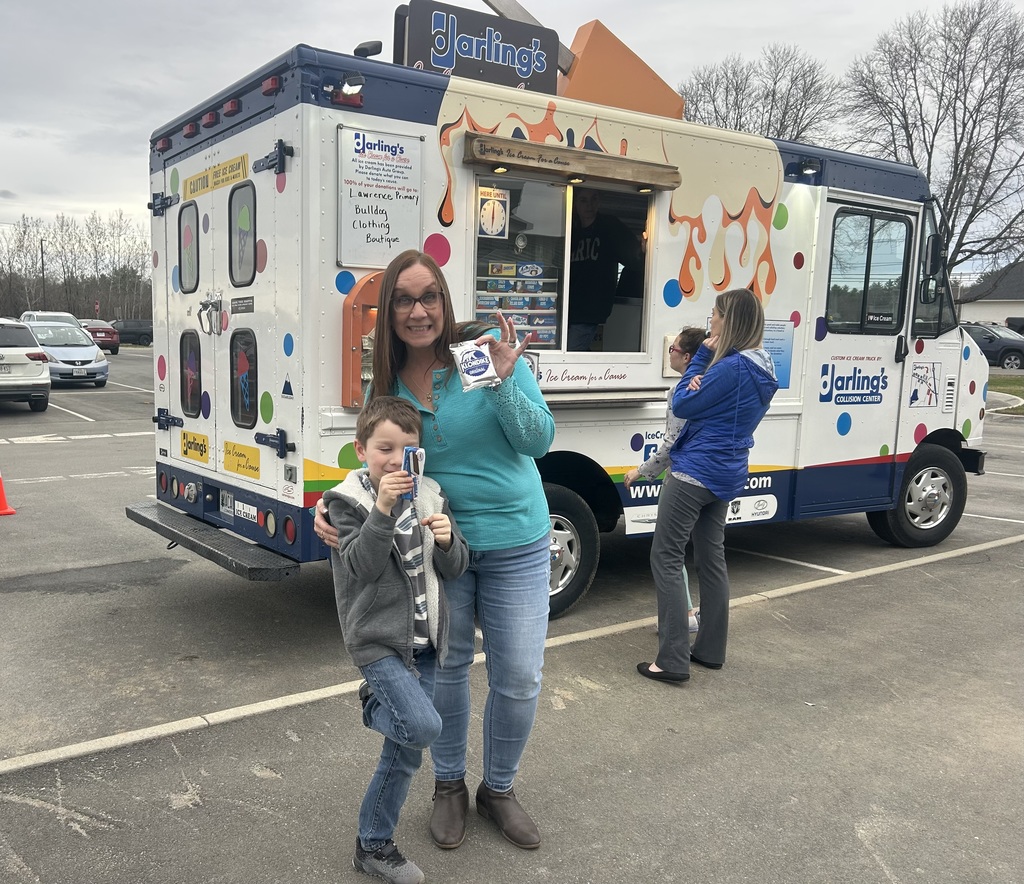 students enjoying their ice-cream. 