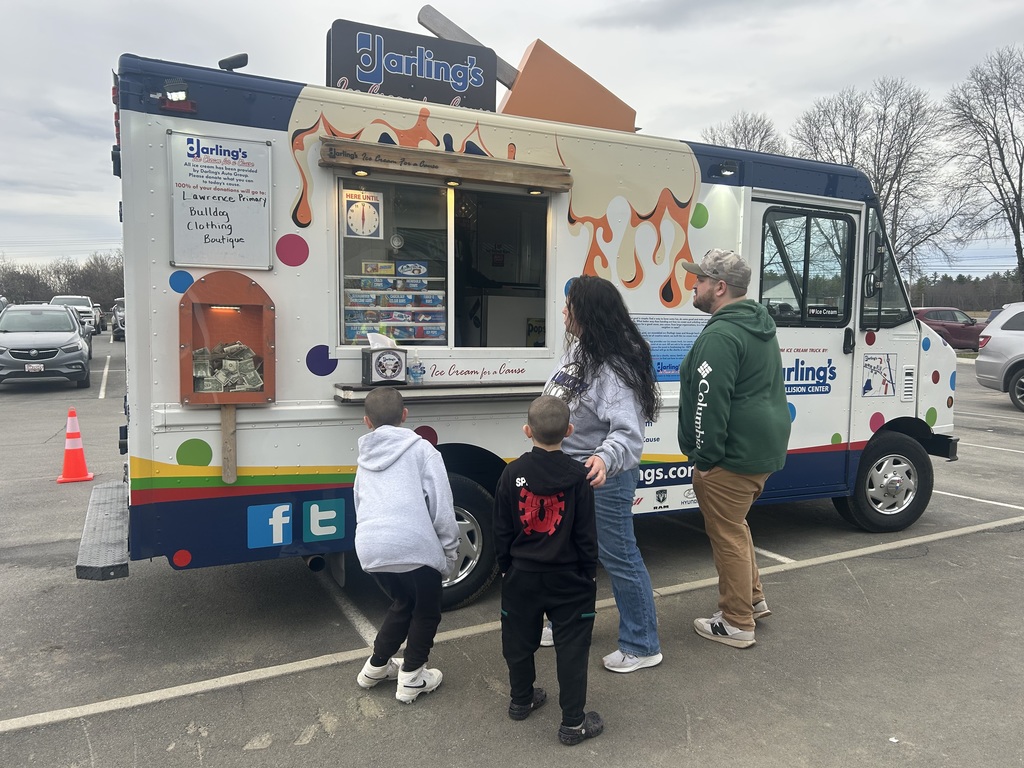 students enjoying their ice-cream. 