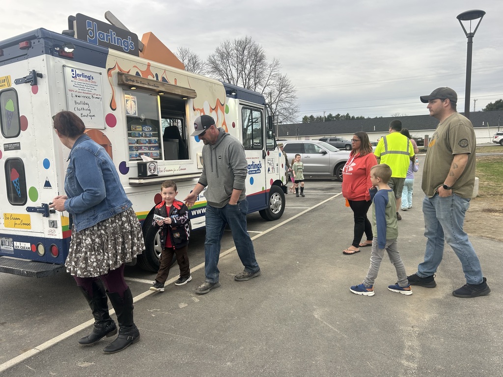 students enjoying their ice-cream. 