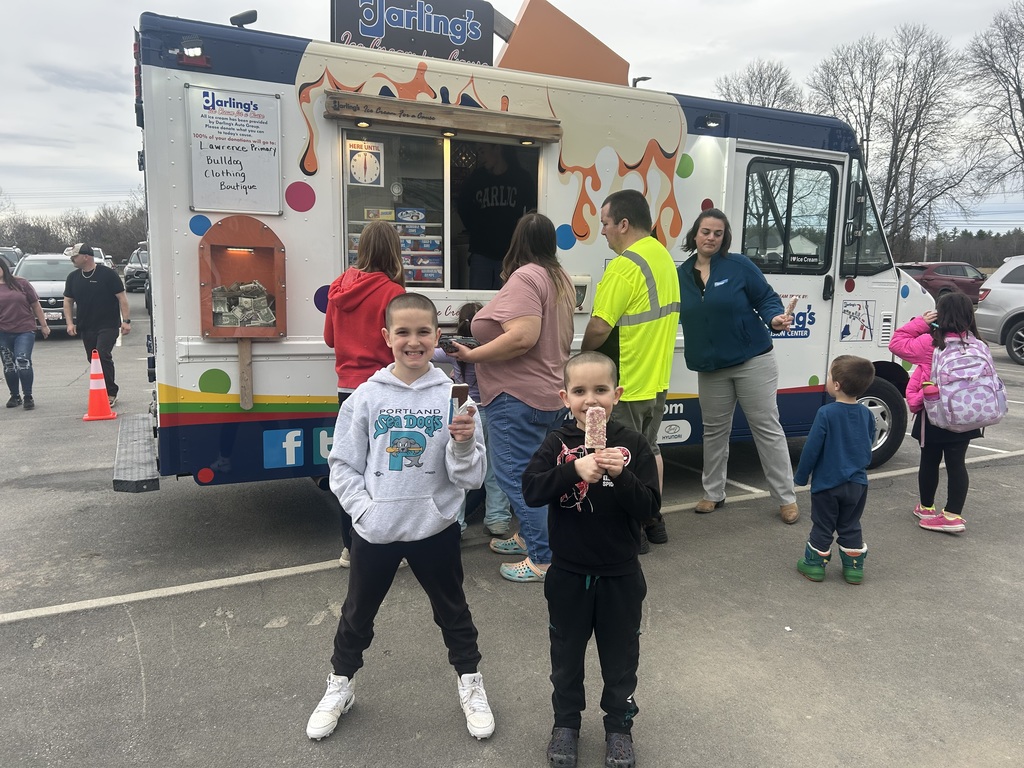 students enjoying their ice-cream. 