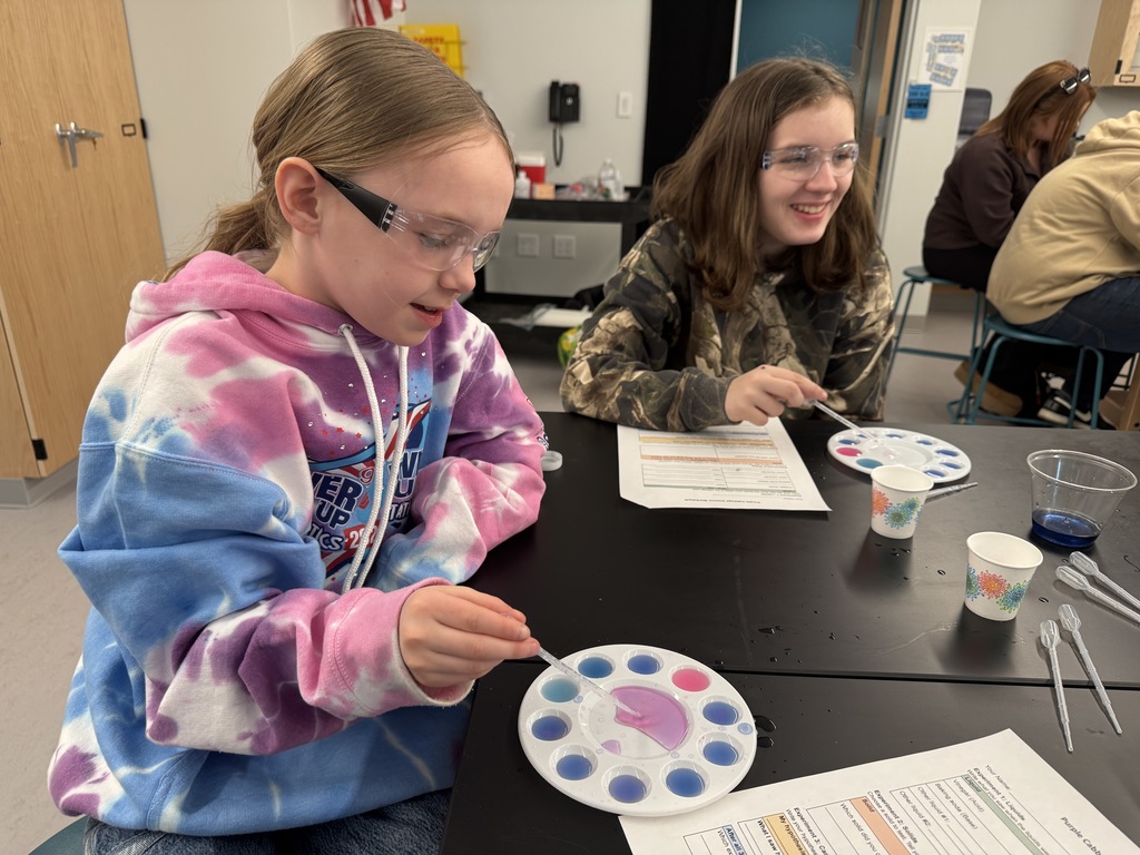 students working on labs. 