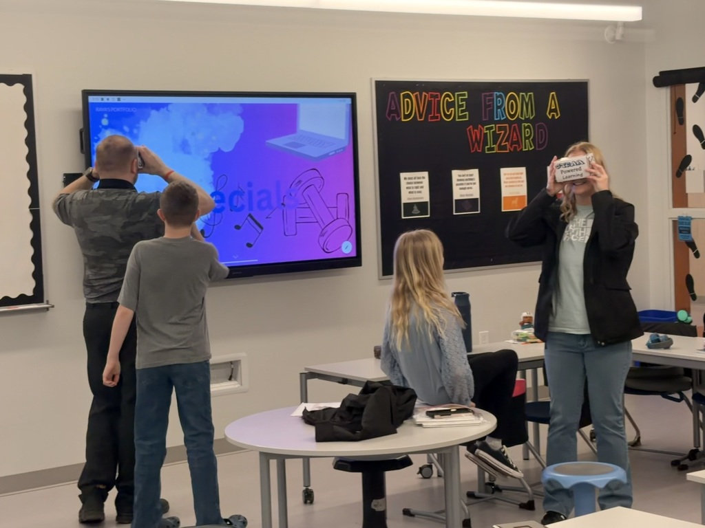 students working on school activities.