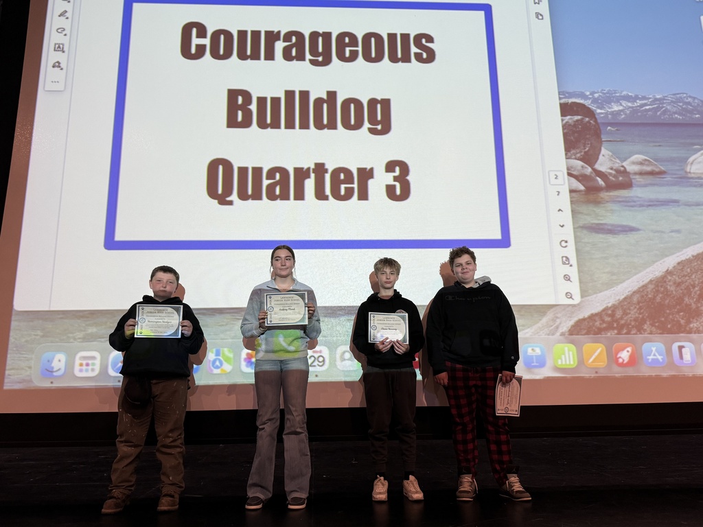Students being celebrated for being the students of the month.