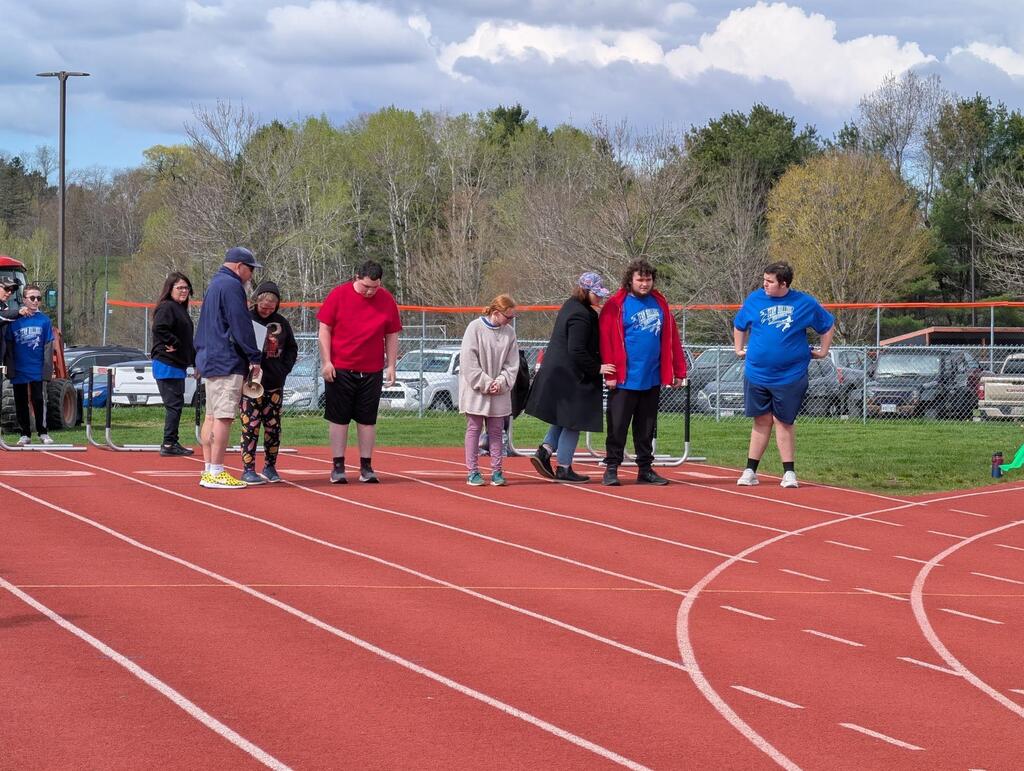 Athletes participating in the junior Olympics.