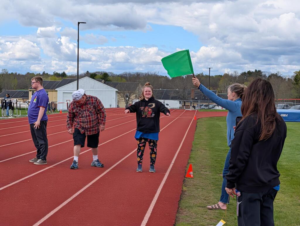 Athletes participating in the junior Olympics.