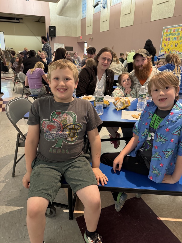 Pictures of students and family from literacy night.