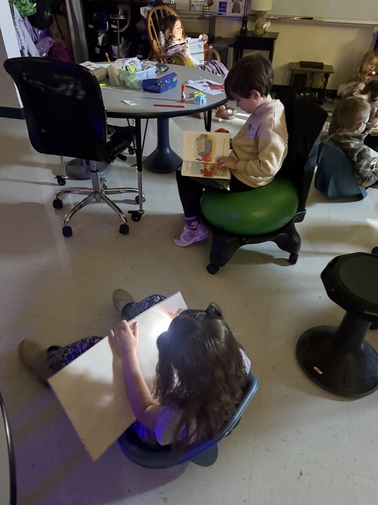 First Graders Flashlight reading
