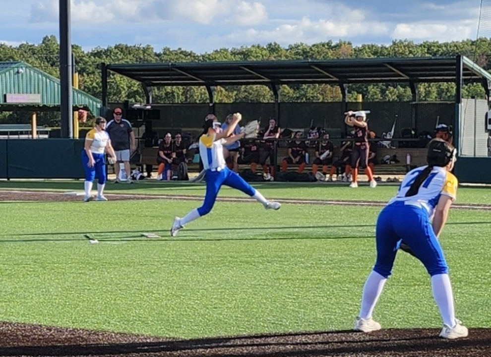 Brooke Downing throws the pitch to strike out her 500th batter!
